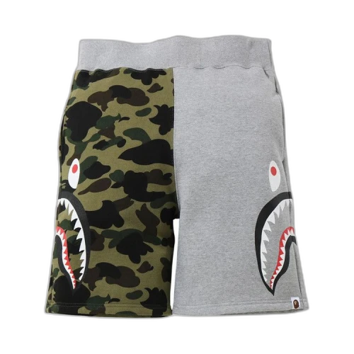BAPE 1st Camo Side Shark Sweat Shorts 'Grey'
