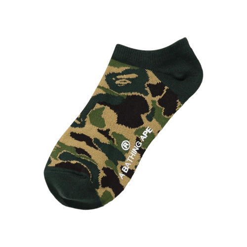 BAPE ABC Camo Short Socks 'Green'