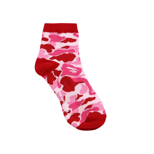 BAPE ABC Camo Ankle Socks 'Pink'