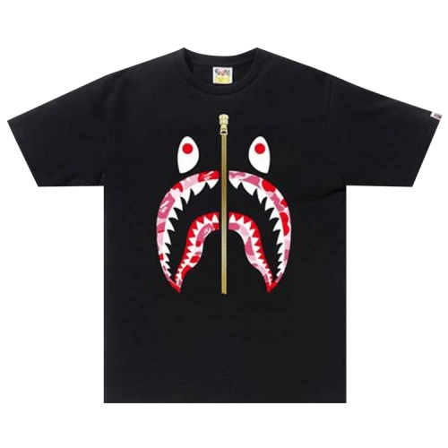 BAPE ABC Camo Shark Tee 'Black/Pink'