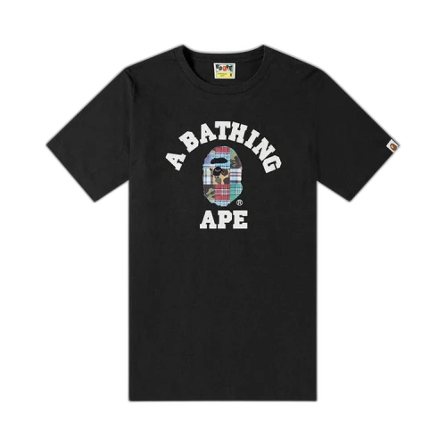 BAPE Patchwork College Tee 'Black'