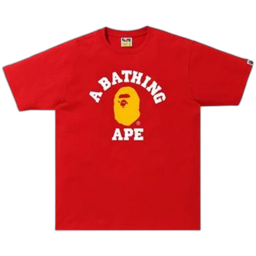BAPE Colors College Tee 'Red'