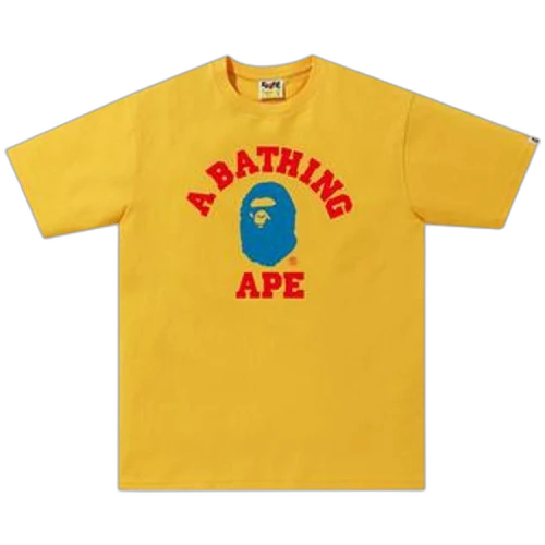 BAPE Colors College Tee 'Yellow'