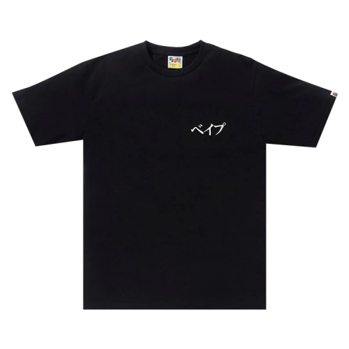 BAPE Embroidery Style Japan Culture Tee 'Black'