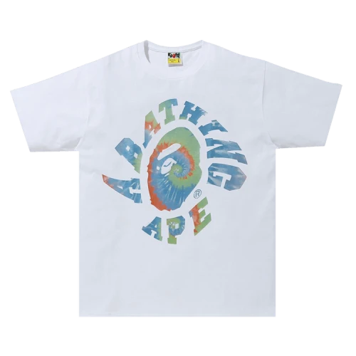 BAPE Pigment Tie Dye Twist College Tee 'White/Sax'