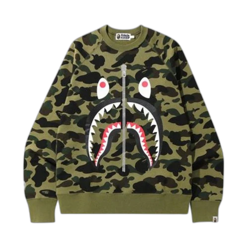 BAPE 1st Camo Shark Crewneck 'Green'