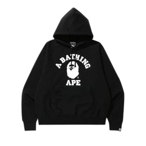 BAPE Relaxed Classic College Pullover Hoodie 'Black'