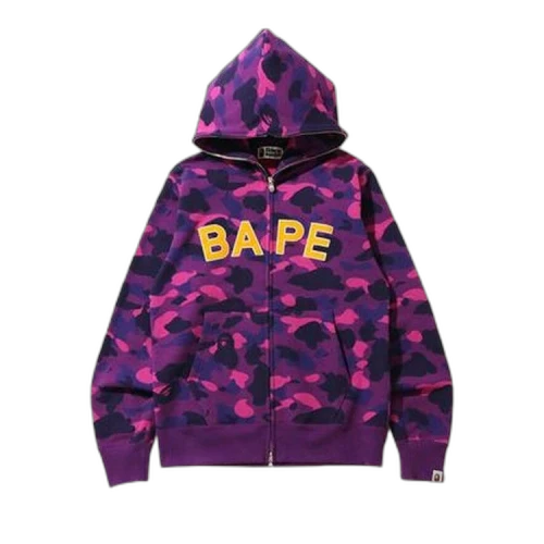 BAPE Color Camo Full Zip Hoodie 'Purple'