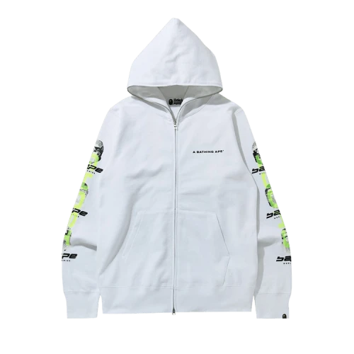 BAPE Ghost Full Zip Hoodie 'White'