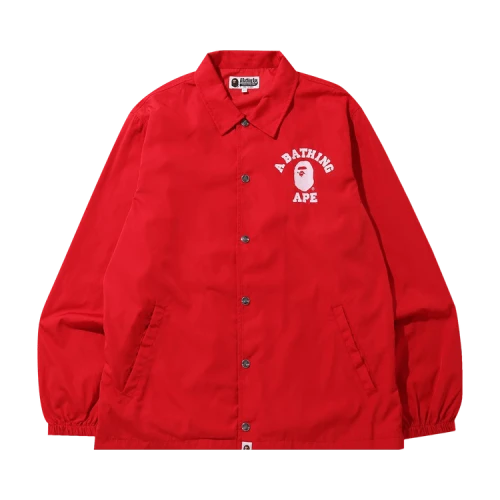 BAPE College Coach Jacket 'Red'