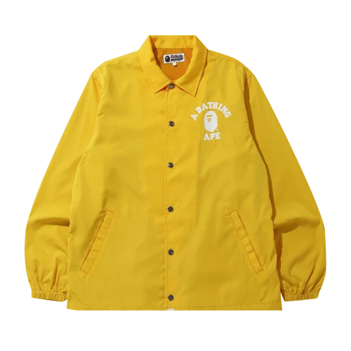 BAPE College Coach Jacket 'Yellow'