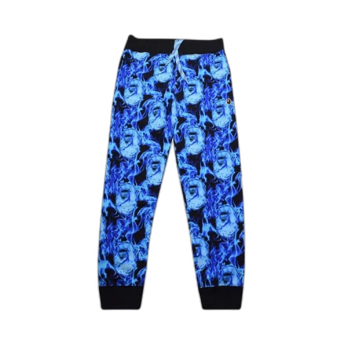 BAPE Flame Slim Sweatpants 'Blue'