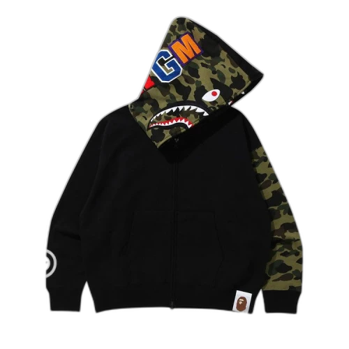 BAPE Giant Shark Full Zip Hoodie 'Black'
