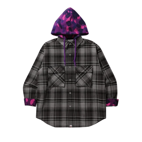 BAPE Check Hoodie Jacket 'Black'