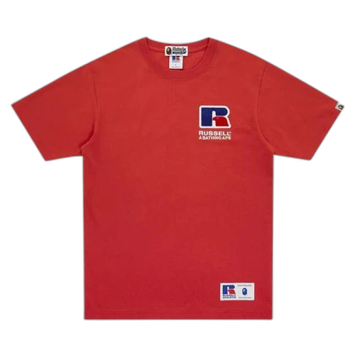 BAPE x Russell Athletic College Tee 'Red'