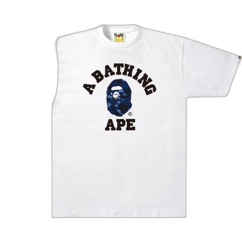 BAPE Color Camo College Tee 'White/Navy'