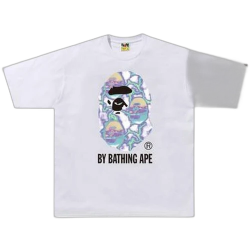 BAPE Lightning By Bathing Relaxed Fit Tee 'White/Blue'