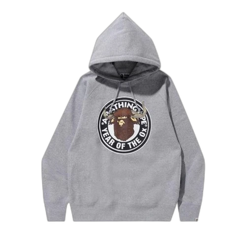BAPE Year Of The Ox Pullover Hoodie 'Grey'