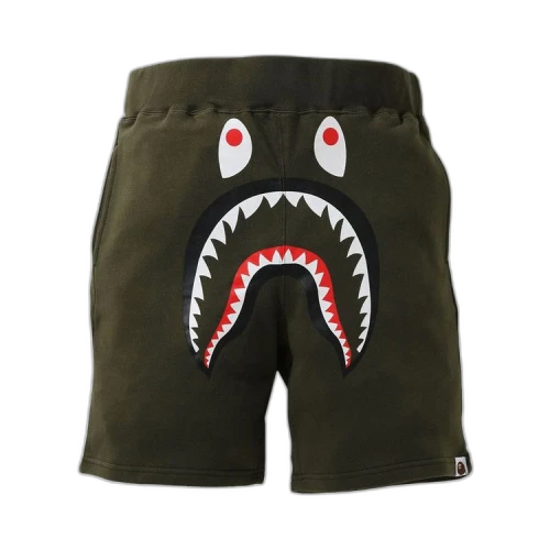 BAPE Shark Sweat Shorts 'Olive Drab'