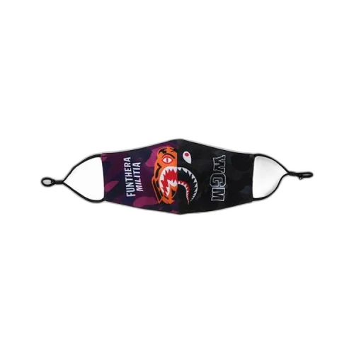 BAPE Color Camo Tiger Shark Half Mask 'Purple'