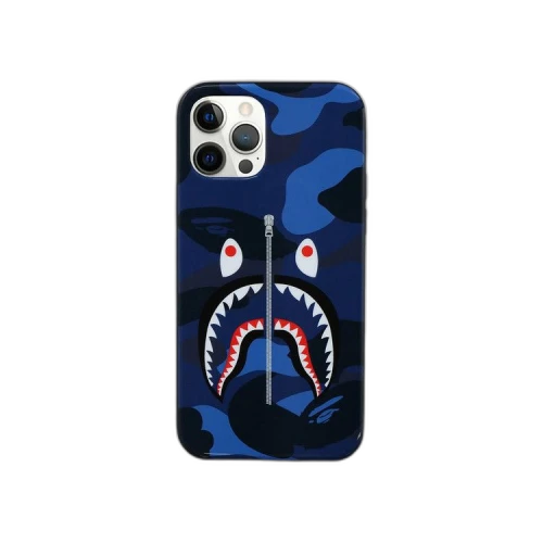 BAPE Color Camo Shark iPhone 12/12 Pro Case 'Navy'