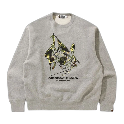 BAPE x Unkle Mo'Wax Point Man Relaxed Crewneck 'Grey'