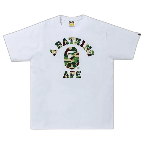 BAPE ABC Camo College Tee 'White/Green'