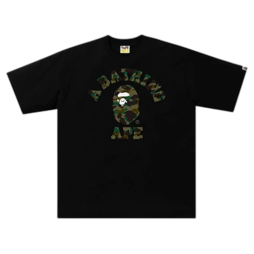 BAPE 1st Camo College Relaxed Tee 'Black/Green'