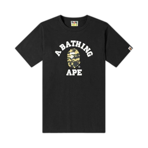 BAPE 1st Camo College Relaxed Tee 'Black/Yellow'