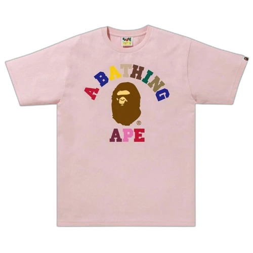 BAPE Colors College Tee 'Pink'