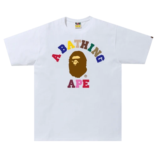 BAPE Colors College Tee 'White'