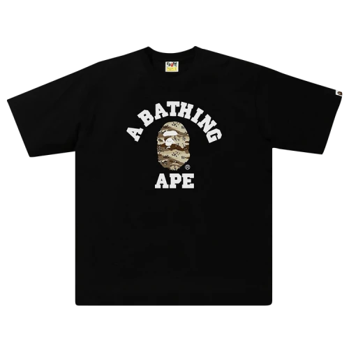 BAPE Desert Camo College Relaxed Tee 'Black/Beige'