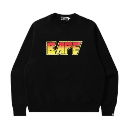 BAPE Crystal Stone Relaxed Crewneck 'Black'