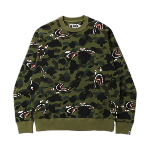 BAPE Shark 1st Camo Relaxed Crewneck 'Green'