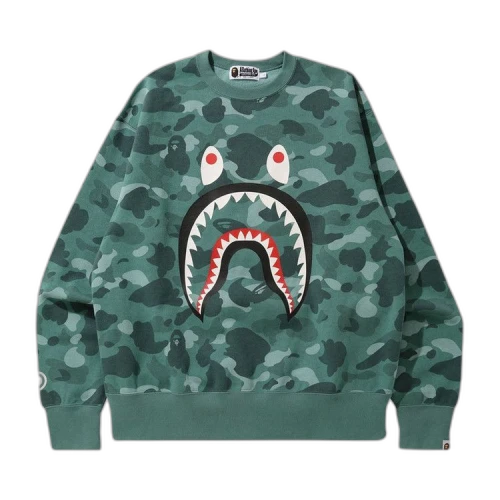 BAPE Color Camo Shark Relaxed Fit Crewneck 'Green'