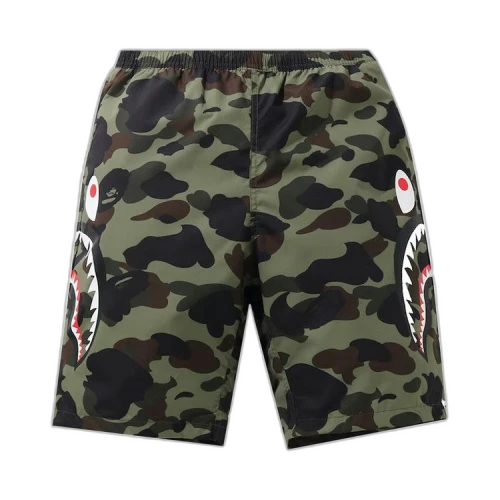 BAPE 1st Camo Side Shark Beach Shorts 'Green'