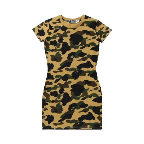 BAPE 1st Camo Bodycon Tee Onepiece 'Yellow'
