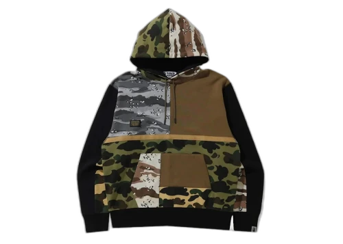 BAPE Crazy Camo Relaxed Pullover Hoodie Multicolor