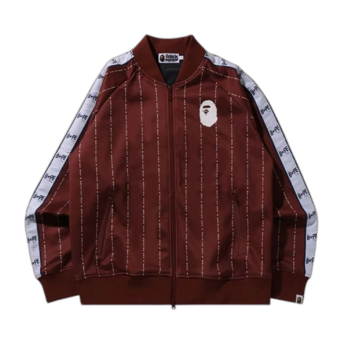BAPE Text Stripe Jersey Top 'Brown'