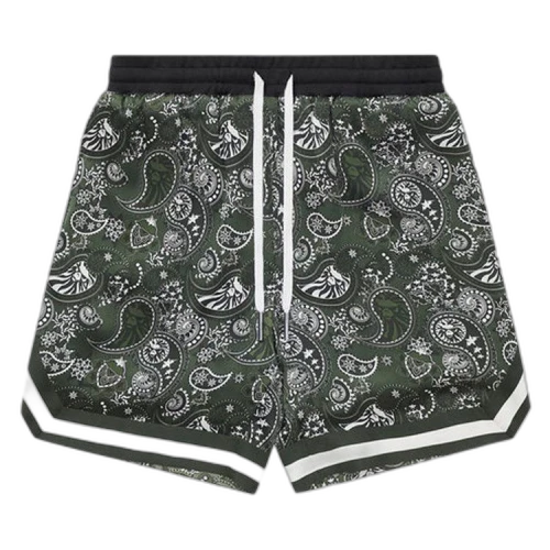 BAPE Silk Basketball Shorts 'Olive Drab'