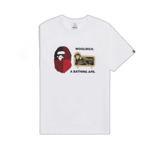 BAPE x Woolrich Tee 'White'