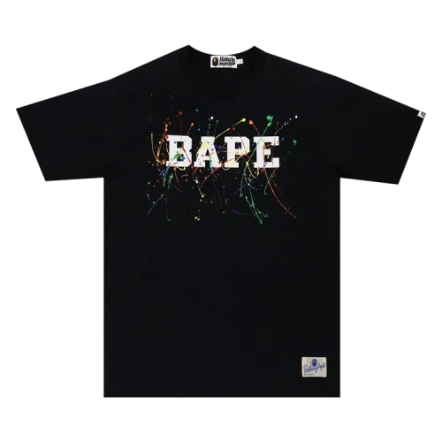 BAPE Paint Splatter Tee 'Black'