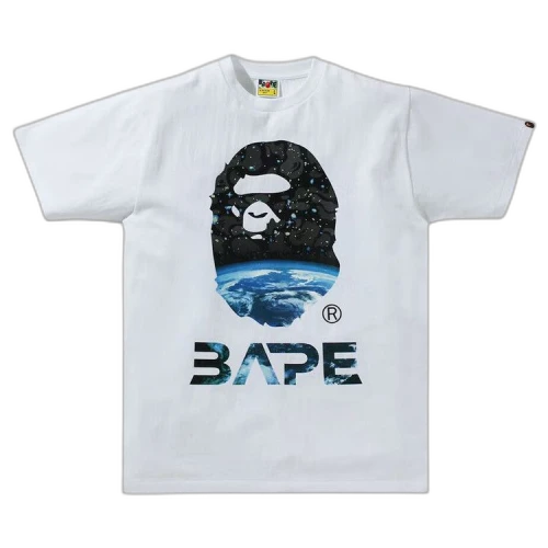 BAPE Space Camo Ape Head Tee 'White'