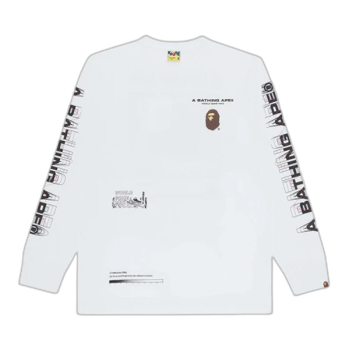 BAPE Graphic #2 Long-Sleeve Tee 'White'