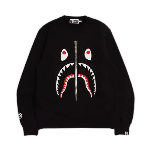 BAPE Patched Shark Crewneck 'Black'