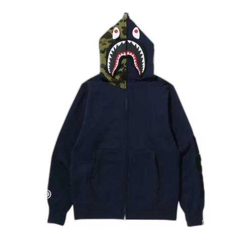 BAPE Detatchable Shark Full Zip Hoodie 'Navy'