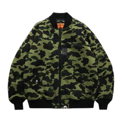 BAPE 1st Camo Nylon Twill MA-1 Jacket 'Green'