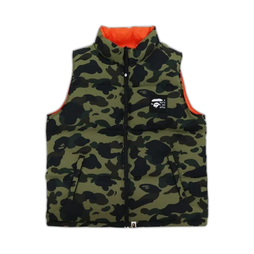 BAPE 1st Camo Reversible Down Vest 'Green'