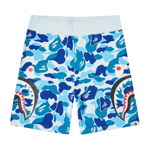BAPE Big ABC Camo Side Shark Sweat Shorts 'Blue'