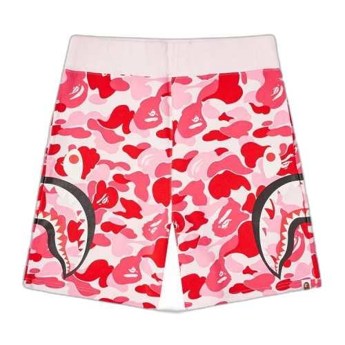BAPE Big ABC Camo Slide Shark Sweat Shorts 'Pink'